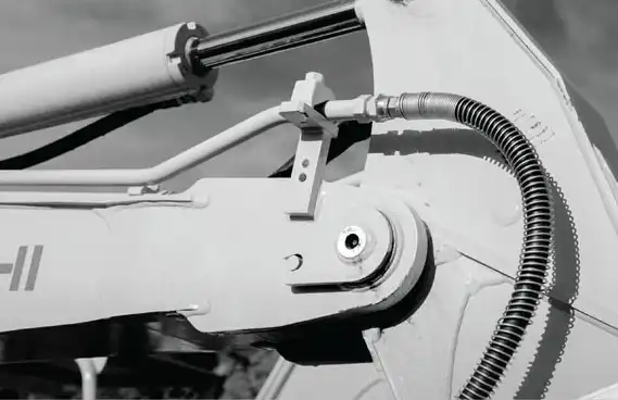 takeuchi compact excavator boom arm detail image